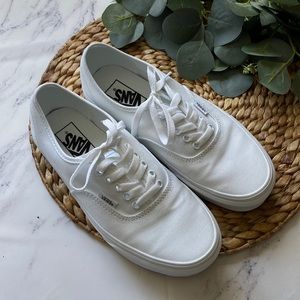 EUC-Vans authentic sneakers- white -Size 8